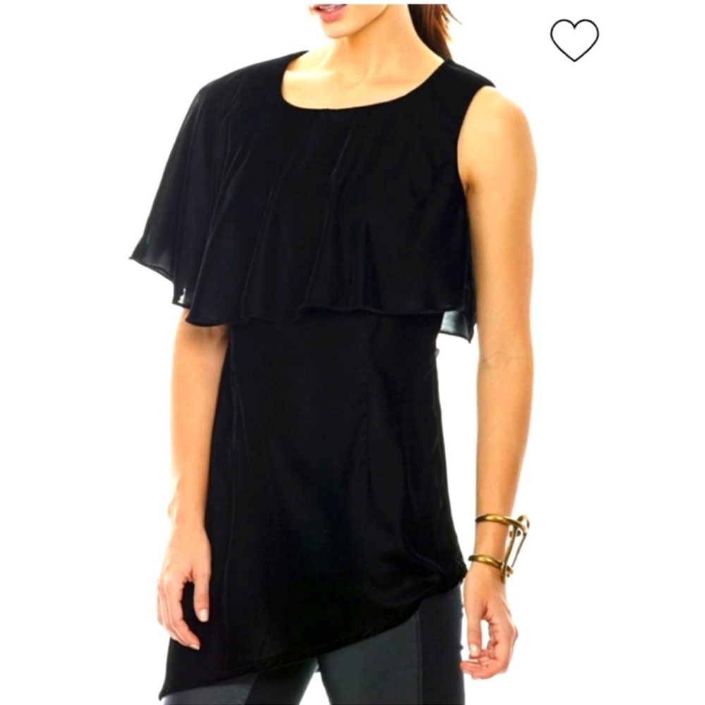 Finley Estella Asymmetrical Sleeveless Velvet Blouse